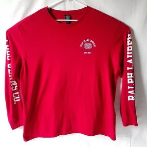 Polo Jeans Co. Men's red long sleeve shirt